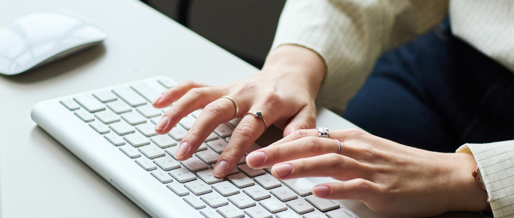 a person using keyboard